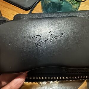 Rayban eye glass case with cleaning cloth